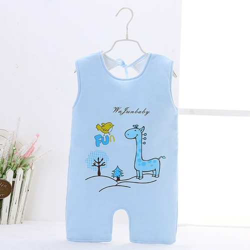 Детский хлопковый спальный мешок, майка топ, бандаж пупочный, детское летнее тонкое дудоу для сна