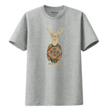 布静观印花纯棉宽松短袖T恤券后16.9元包邮