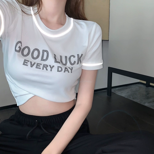 Белая летняя сексуальная футболка, короткий жакет, в корейском стиле