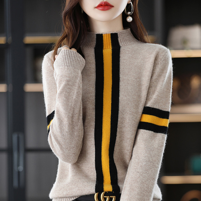 taobao agent Spring woolen sweater, velvet knitted scarf, long-sleeve, trend of season, fitted