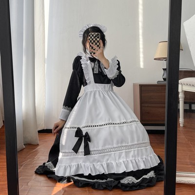 taobao agent Japanese uniform, cute plus size dress, long sleeve, cosplay