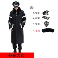 Y88039 Черное пальто имеет волосатый воротник с аксессуарами с большой кратой шляпы