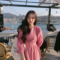 Свежее платье с бантиком, коллекция 2022, в корейском стиле