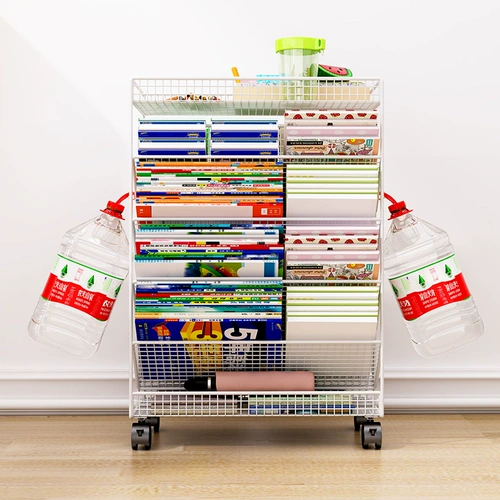 Книжная полка под столом, офисный настольный стеллаж для хранения на колесах, съемный напольный шкаф для хранения детских книг, тележка для хранения книг