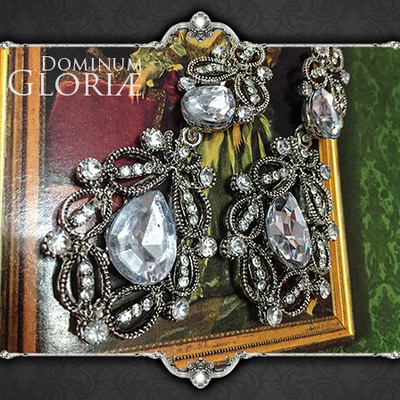 taobao agent Gloria ｜ Unlimited Glum Optical European and American retro gorgeous Vintage Feng Diamond Lace Hollow Gem Earlier