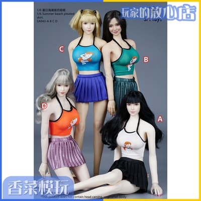 taobao agent SA TOYS SA043 1/6 Female Women Summer Beach Instant Skirt Plums Patrol Patrol Dress Spot