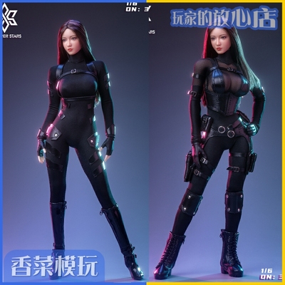 taobao agent Six Mangxing 1/6 Female Agent Battle Set Sneak Installation Without Head Carvings Bag Glipper Female Switch Spot