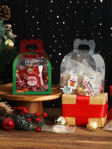 Рождественская портативная акриловая коробка для раннего возраста, со снежинками