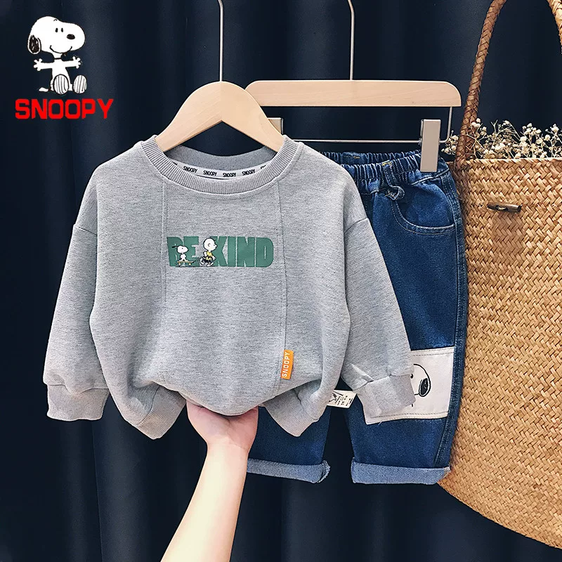 Nuby, snoopy, осенняя детская худи для мальчиков, коллекция 2023 года, западный стиль