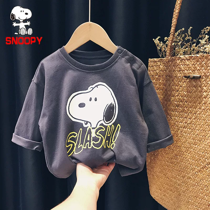Nuby, snoopy, детское осеннее кофточка с длинным рукавом для отдыха для мужчин и женщин, западный стиль