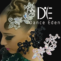 Danceeden Plong Ai Headgear Retro Latin Modern Dance White Ab Diamond Black вышитая кружевная невеста винтаж