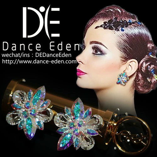 Dance Eden Pian Ai Diamond AB Цвет значительный национальный стандартный латиновый современный ушной клип