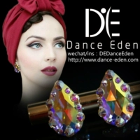 Танцевальный Eden Pin Ai Diamond ab Cai Bai Jewelry Professional Национальные стандартные стандартные латиновые современные серьги танцев Ученик акупунктура