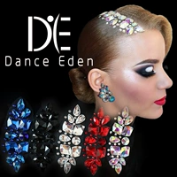 Danceeden Plong Ai Headgear Retro Latin Dance Modern Dance White AB Color Diamond Riamon
