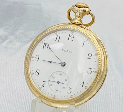 Специальное предложение американское антикварное карманное часы elgin elgin elgin gold -gold mechanical mechanical meens Men Men Men