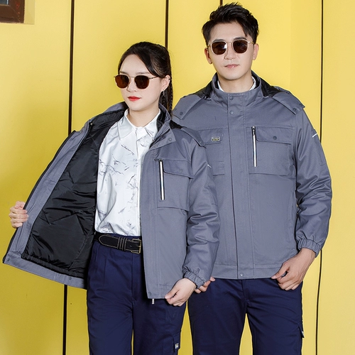 Зимняя куртка для работы, защищающий от холода комплект, флисовый пуховик, увеличенная толщина, делается под заказ