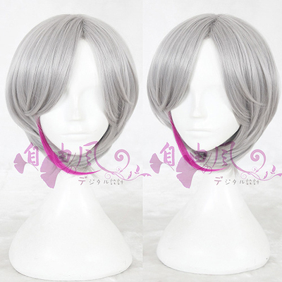 taobao agent [Freedom] Girl frontline cos wig competitor silver -gray short hair cos wig