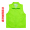 Double layered diamond grid fluorescent green vest