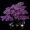 特大号黑底紫色财宝树