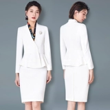 Белый модный пиджак классического кроя, классический костюм