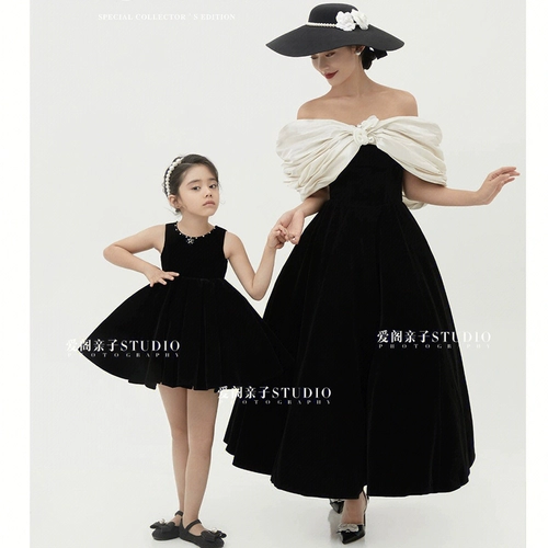 Наряд маленькой принцессы, бархатная юбка, семейный стиль