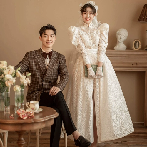 Наряд маленькой принцессы, кружевное свадебное платье для влюбленных, французский стиль