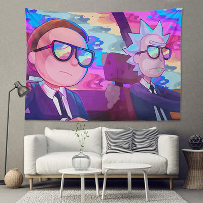 taobao agent RickandMorty Rick and Moti Anime Around the background cloth hanging cloth, personalized wall cloth bedroom dormitory dormitory