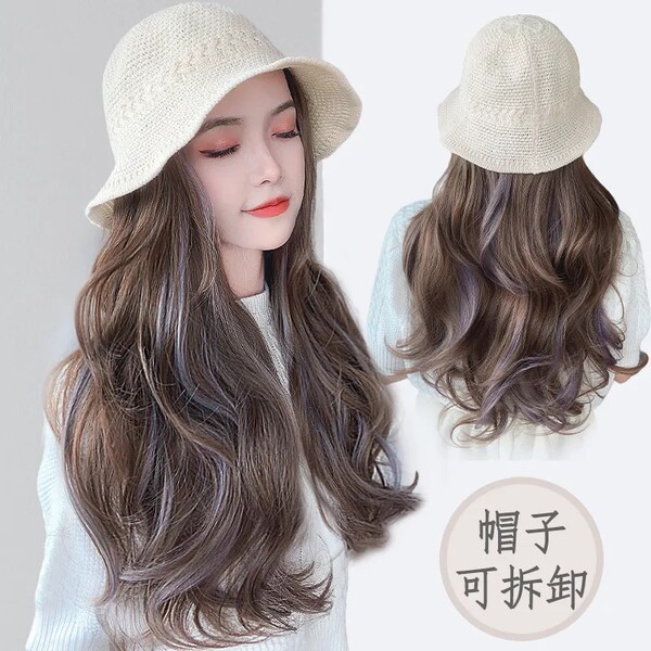 Японская летняя шапка, кудрявый парик, защита от солнца, в корейском стиле, популярно в интернете