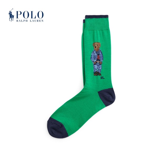 Ральф Лорен/Рэйф Лорин мужской Оборудовано к 2022 году лето Polo медвежата моряк Носки RL51805