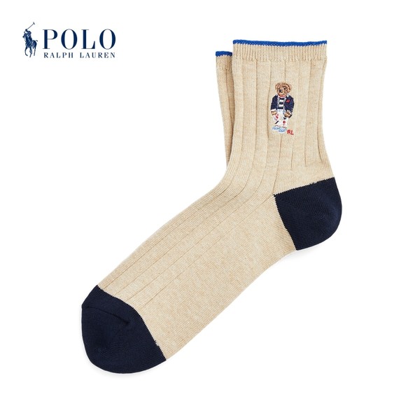 Ральф Лорен/Рэйф Лорин мужской Матч классика Polo медвежата Носки до щиколотки RL51893