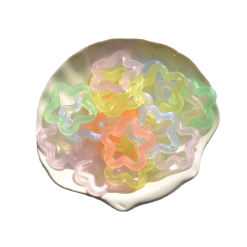 Акриловые бусины, аксессуар, аксессуары, серьги, подвеска, в цветочек, DIY