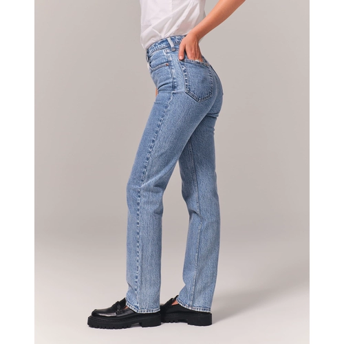 Ретро трендовые прямые свободные джинсы для отдыха, 90 года, в американском стиле, высокая талия