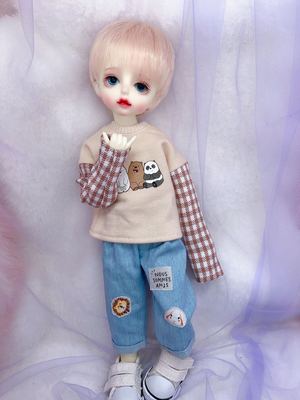 taobao agent [Bid price free shipping] BJD6 points baby clothing sweater jeans