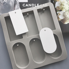 Ароматерапия DIY материалы/инструменты candle.lab | diy香薰石膏蜡片扩香石挂件长方形椭圆硅胶模具22