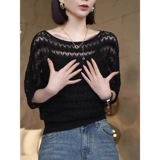 Европейская летняя элитная дышащая блузка с короткими рукавами, однотонный пуловер в повседневном стиле, тонкий топ из ледяного шелка для женщин