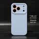 Dark Charcoal Liquid Silicone MagSafe Orange Accents Phone Case for iPhone 17, 16, 15, 14 and 13
