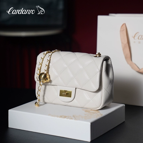 Цепь, небольшая сумка, демисезонная сумка через плечо, сумка на одно плечо, в стиле Шанель, осенняя