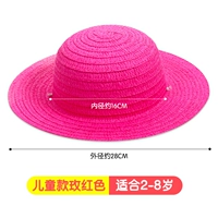 Абрикосовая роза красная соломенная шляпа