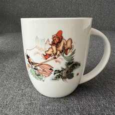 чашка 怀旧老瓷器70年代库存摆件收藏西游记孙悟空三打白骨精水杯之一