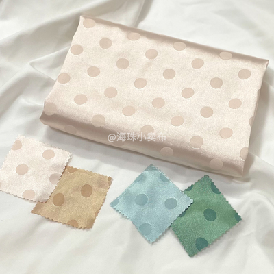 taobao agent New Spring Day Limited Polka Dot Faculty Designer Fabrics Water Jade Light Bright Face, soft feel, exquisite, small and fresh