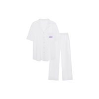 【Брюки с короткими рукавами】 Женский открытый белый