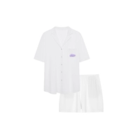 【Шорты с короткими рукавами】 Женский открытый белый