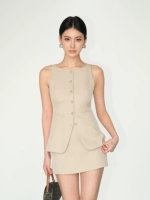 Легкая юбка хаки