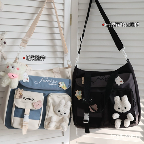 Универсальный брендовый милый вместительный и большой ранец, сумка на одно плечо, подходит для студента, в корейском стиле