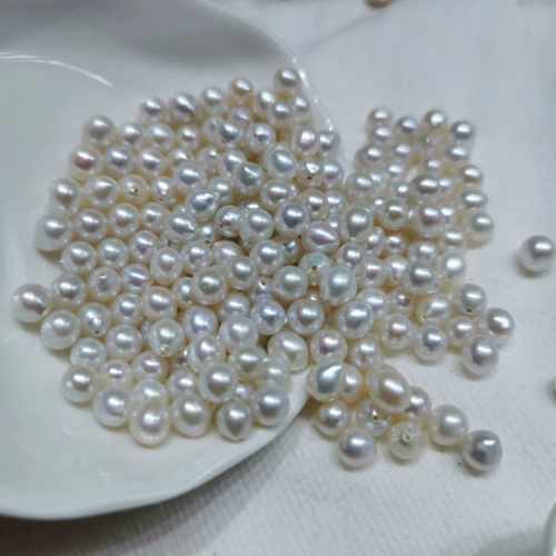 Качественная инкрустация камня из жемчуга в форме капли, серьги, 6.5mm