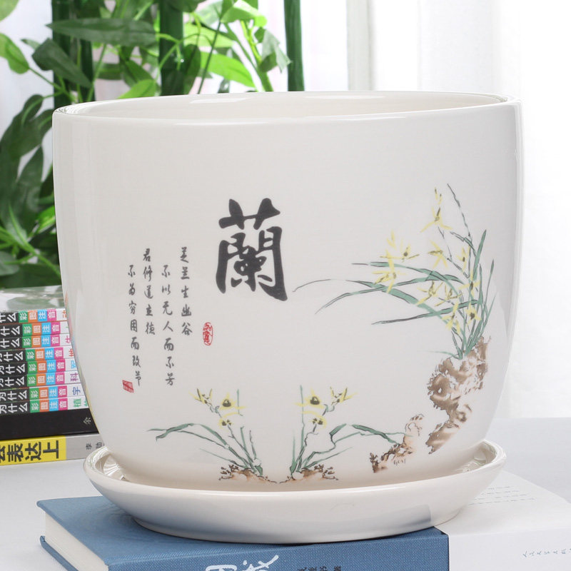 Buy Ceramic flower pot Extra large number household multimeat indoor