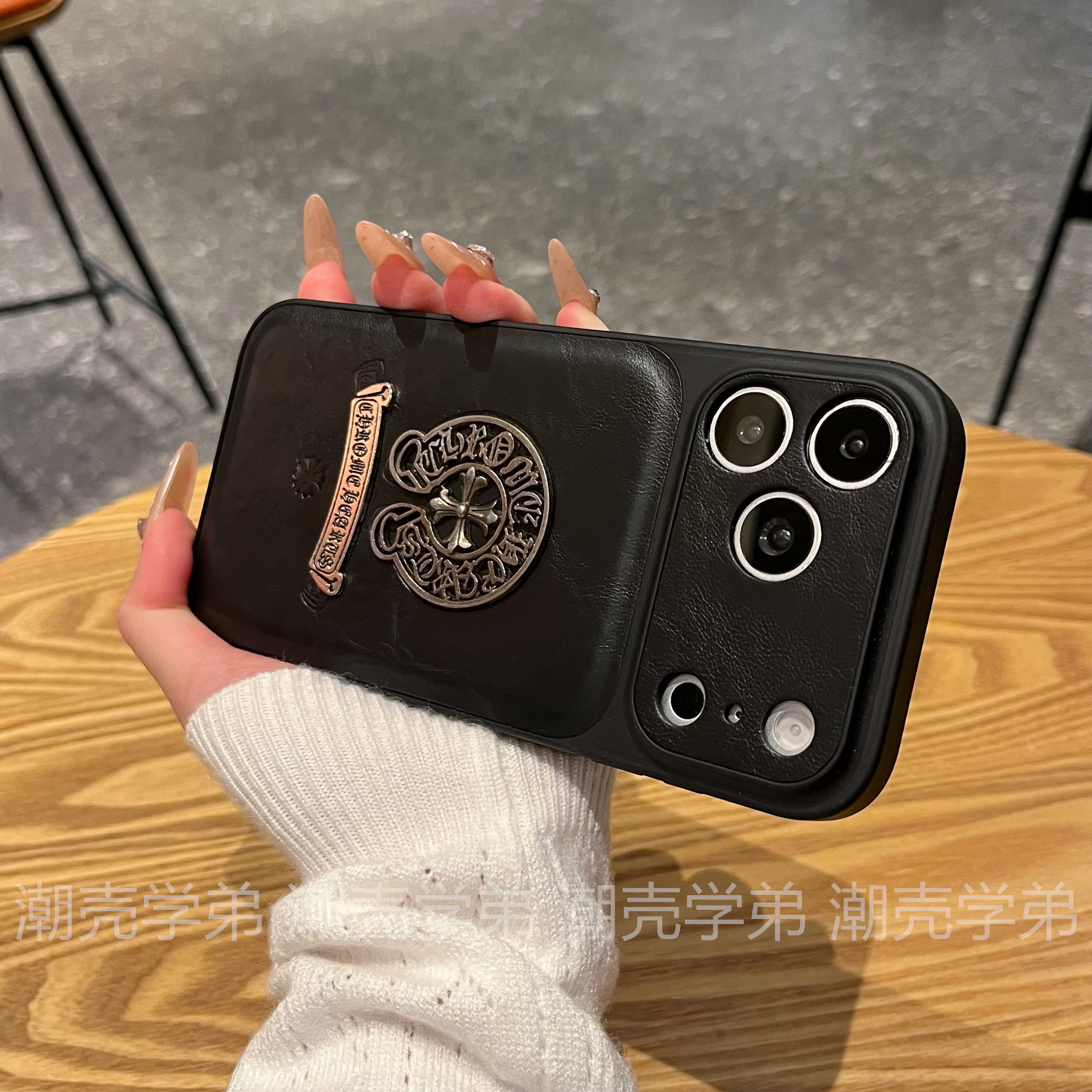 Chrome Hearts Emblem Floral iPhone Case
