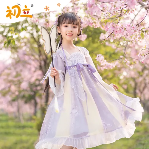 Детское весеннее ханьфу, платье, детская одежда, китайский стиль