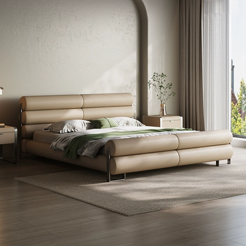 Сердцы итальянская кожаная кровати слой кровать для кожи