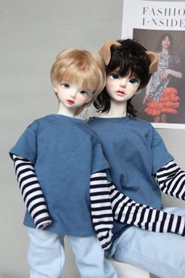 taobao agent [Sanjiao cat] BJD 1/3 quarter three -pointers 65 68 Uncle baby clothes T -shirts of denim denim straight pants